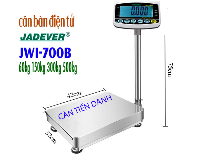 Cân bàn điện tử Jadever JWI-710 60kg bàn cân inox 30 x 40cm